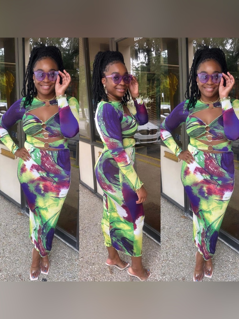 Abstract Maxi Dress